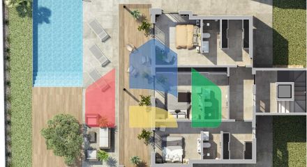 Новые виллы с видом на гольф-поле в Сьюдад-Кесада