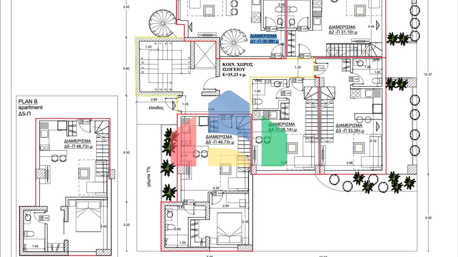 Продажа - Двухуровневая квартира 62 m² в Афинах