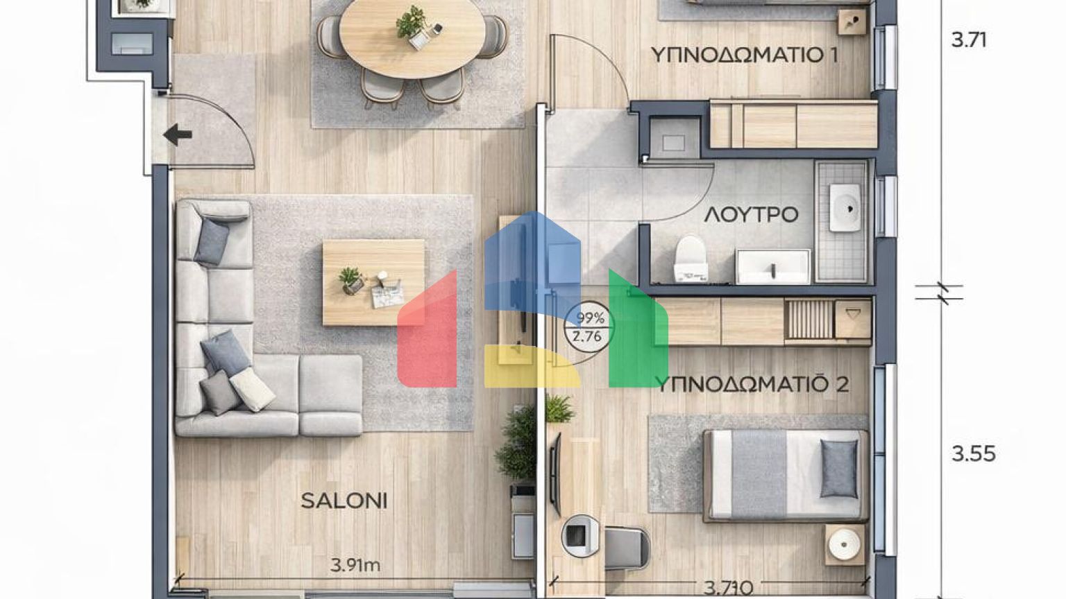 Продаж - Квартира 61 m² в Афінах