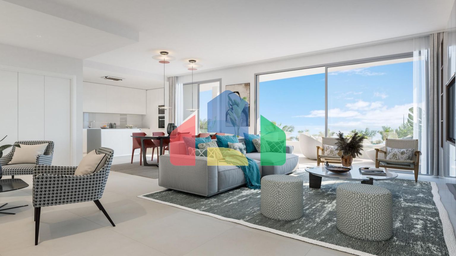 Захватывающие трехкомнатные апартаменты в Марбелье