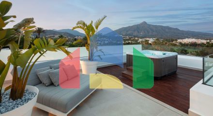 Роскошная современная вилла с панорамными видами в престижной долине гольфа Новой Андалусии