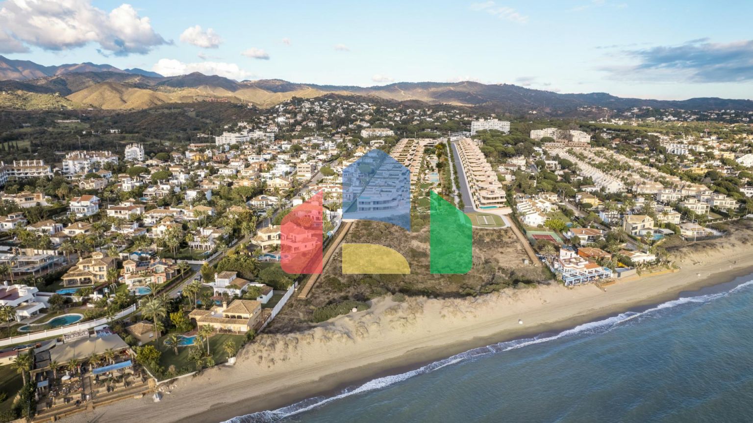 3-спальные апартаменты в уникальном жилом комплексе на пляже в Лас-Чапас,  Марбелья