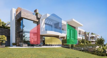 Exclusive 4 bedroom semi-detached house with sea views in Marbella and private pool