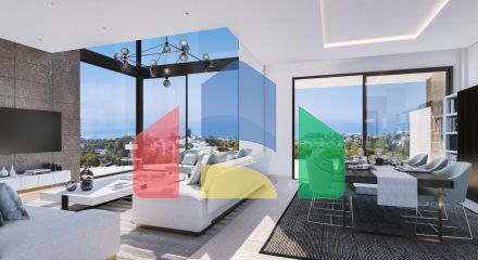 Exclusive 4 bedroom semi-detached house with sea views in Marbella and private pool
