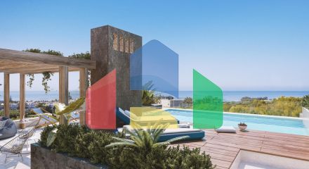 Эксклюзивный двухквартирный дом с 4 спальнями, видом на море в Марбелье и частным бассейном