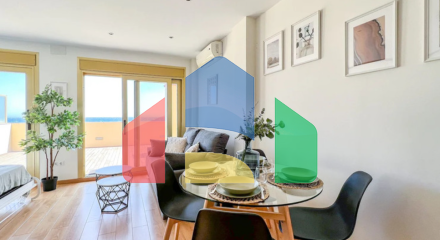 Уютная студия с потрясающим видом на море в Marbella