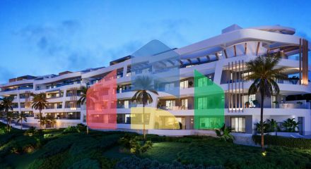Modern two bedroom, two bathroom duplex in Marbella overlooking the golf course