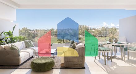 Modern two bedroom, two bathroom duplex in Marbella overlooking the golf course