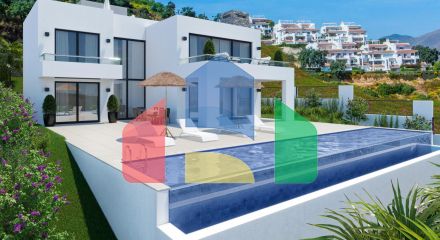 The modern and elegant villa is located in the La Mairena area, Marbella