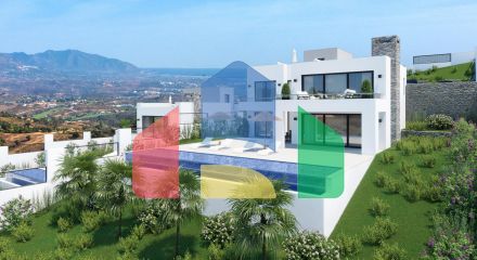The modern and elegant villa is located in the La Mairena area, Marbella