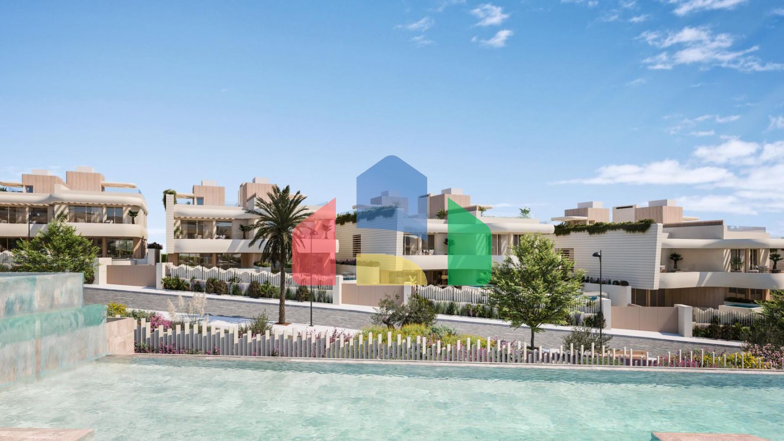 3-спальные дуплексы в уникальном жилом комплексе на пляже в Лас-Чапас, Марбелья