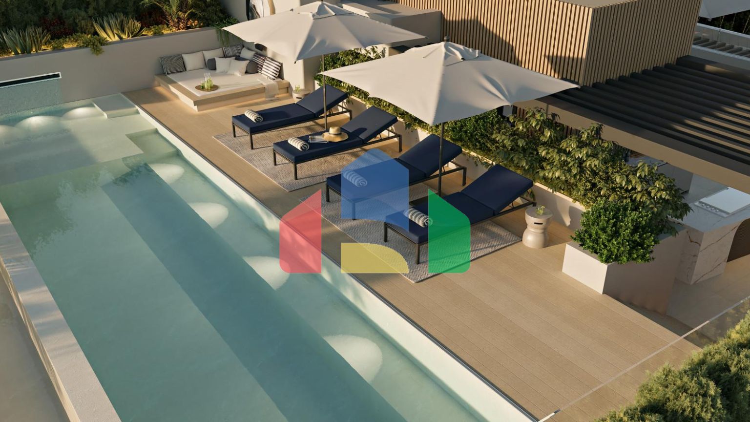 3-спальные дуплексы в уникальном жилом комплексе на пляже в Лас-Чапас, Марбелья