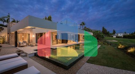 Роскошная Вилла на Первой Линии Поля для Гольфа с Дизайнерским Интерьером и Великолепными Видами