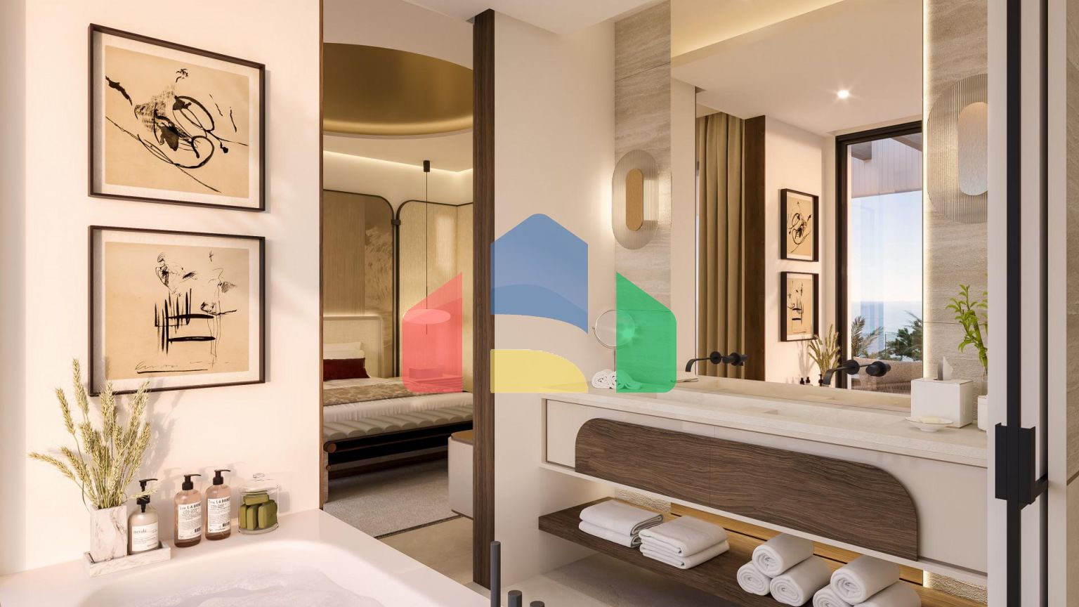 2-спальные апартаменты в уникальном жилом комплексе на пляже в Лас-Чапас, Марбелья