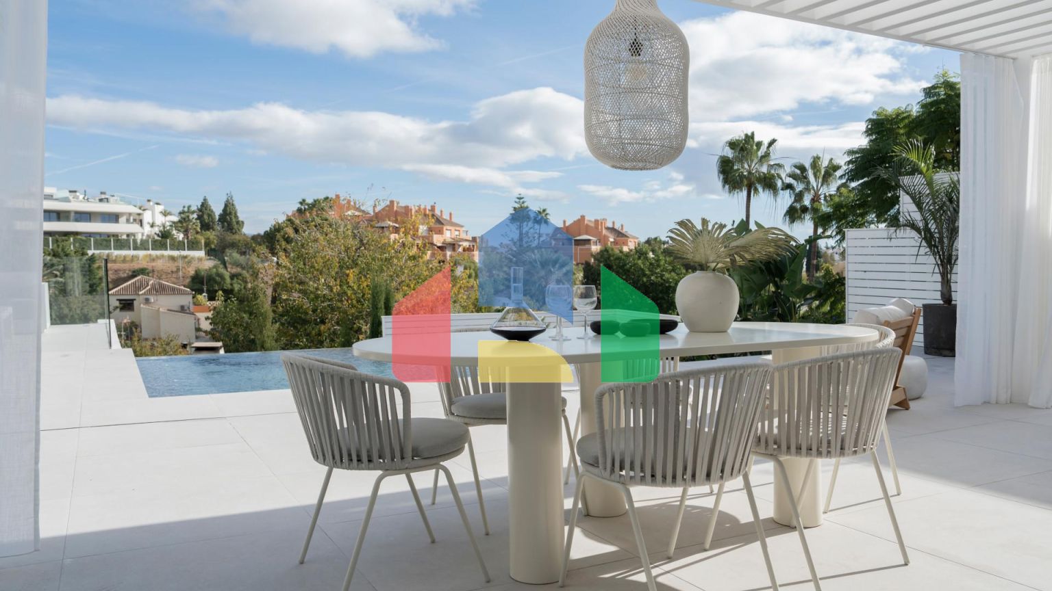 Вилла с частным бассейном, терраса крыши