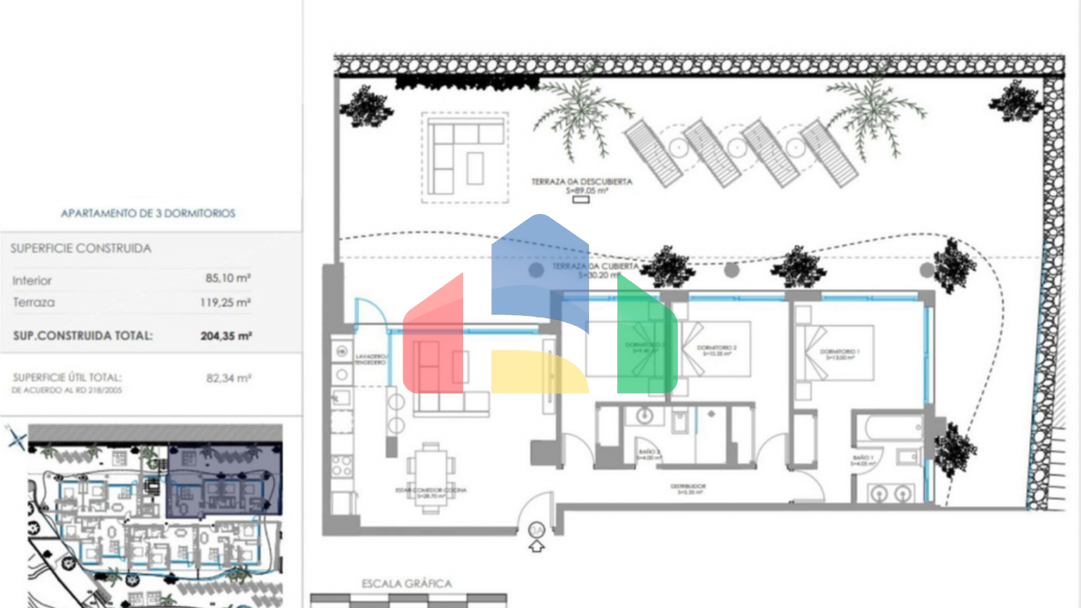 Потрясающая 3-комнатная квартира на первом этаже в Торремолиносе