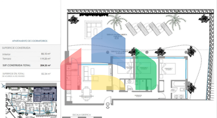 Потрясающая 3-комнатная квартира на первом этаже в Торремолиносе