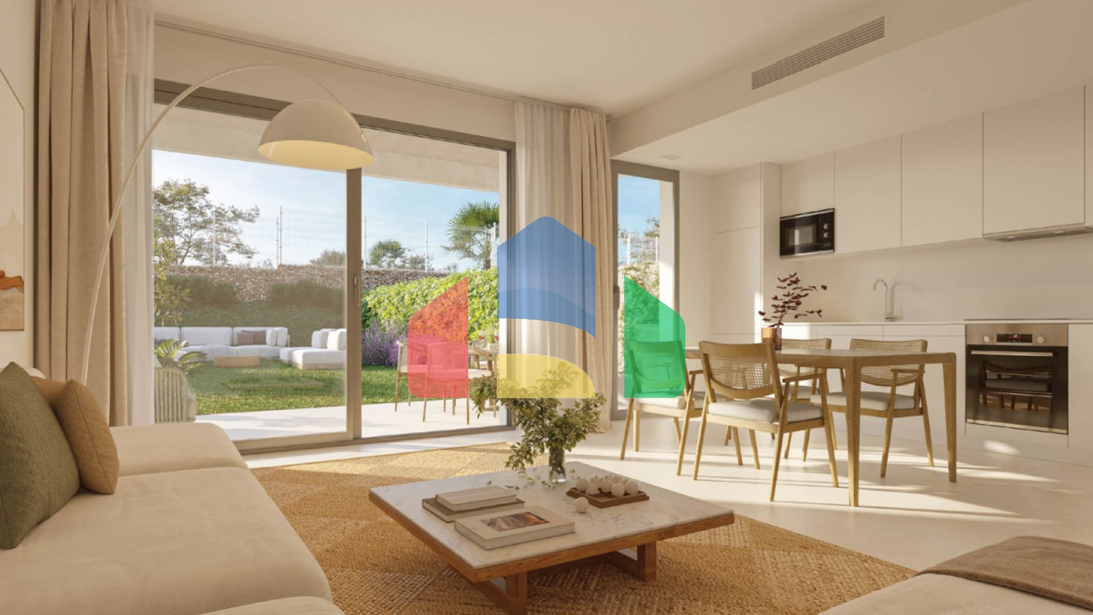 Апартамент на нижнем этаже с 2 спальнями в Михасе