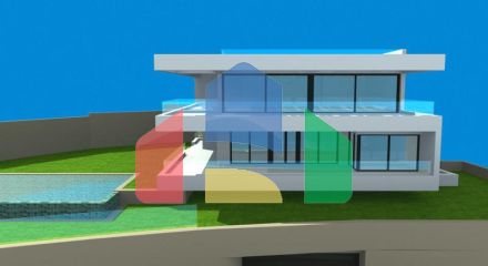 Панорамный участок с утвержденным проектом виллы в Михасе