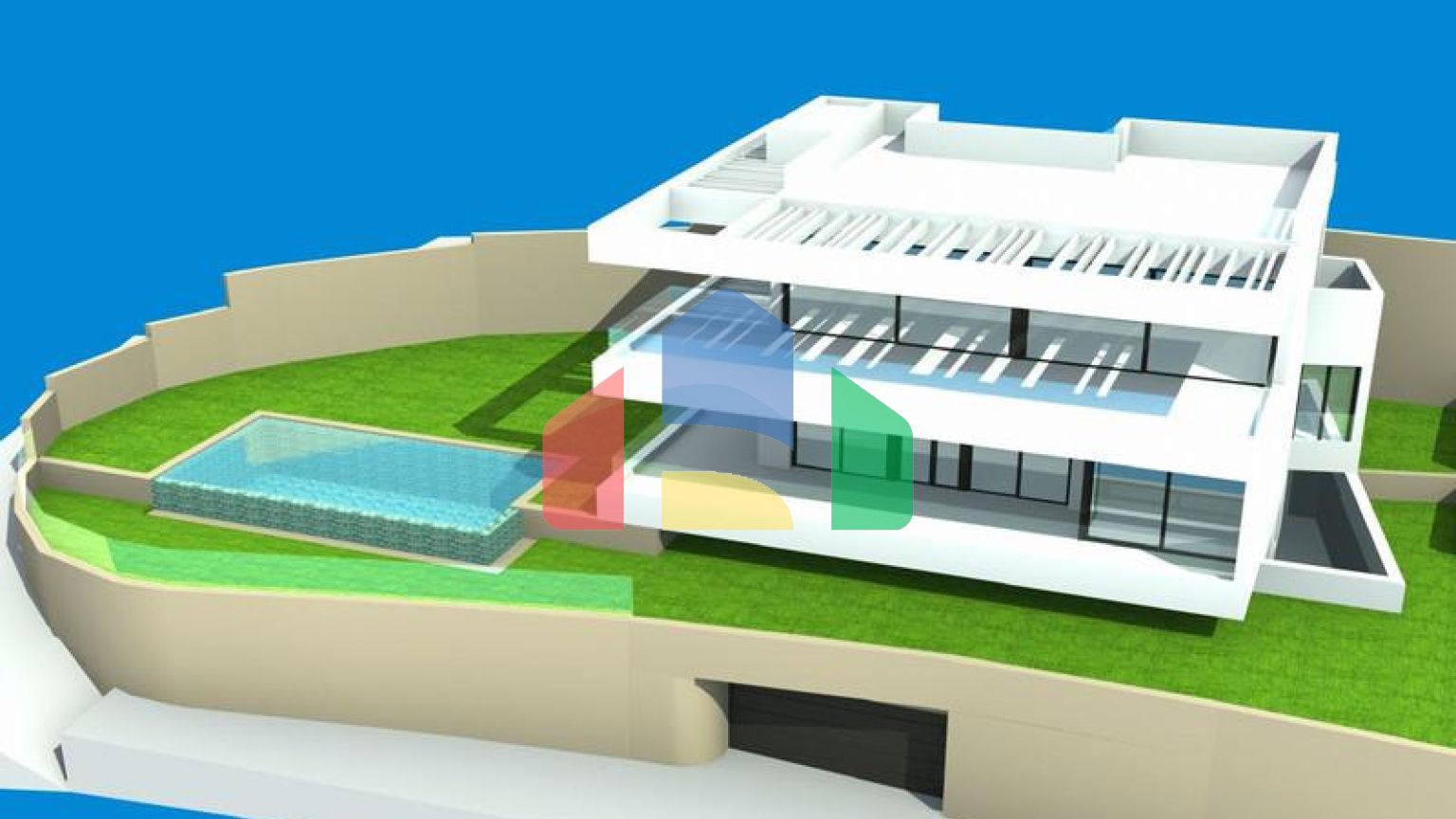 Панорамный участок с утвержденным проектом виллы в Михасе