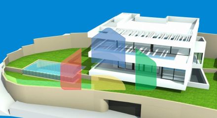 Панорамный участок с утвержденным проектом виллы в Михасе