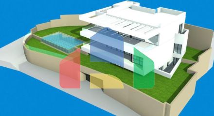 Панорамный участок с утвержденным проектом виллы в Михасе