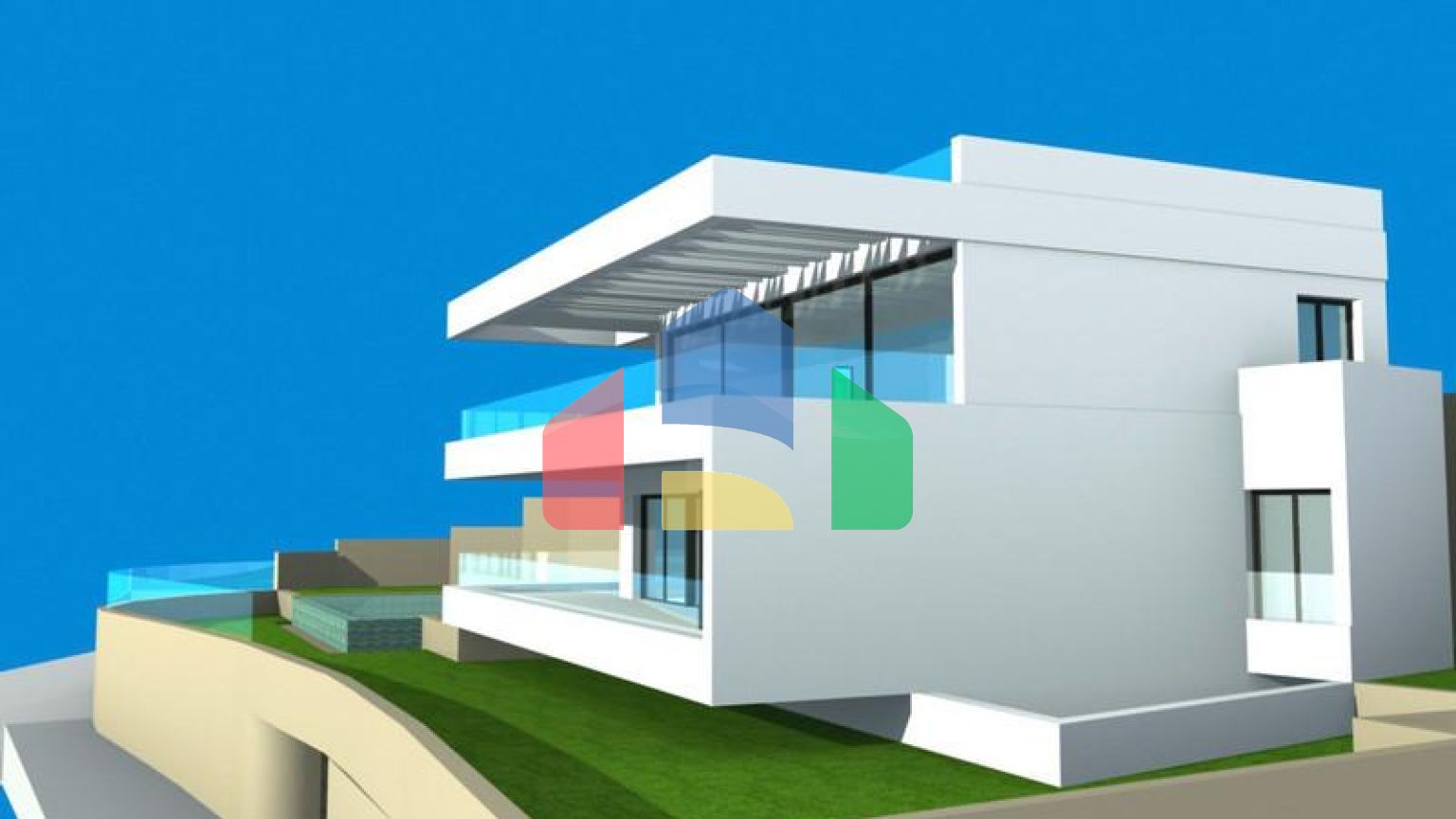 Панорамный участок с утвержденным проектом виллы в Михасе