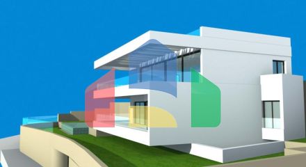 Панорамный участок с утвержденным проектом виллы в Михасе