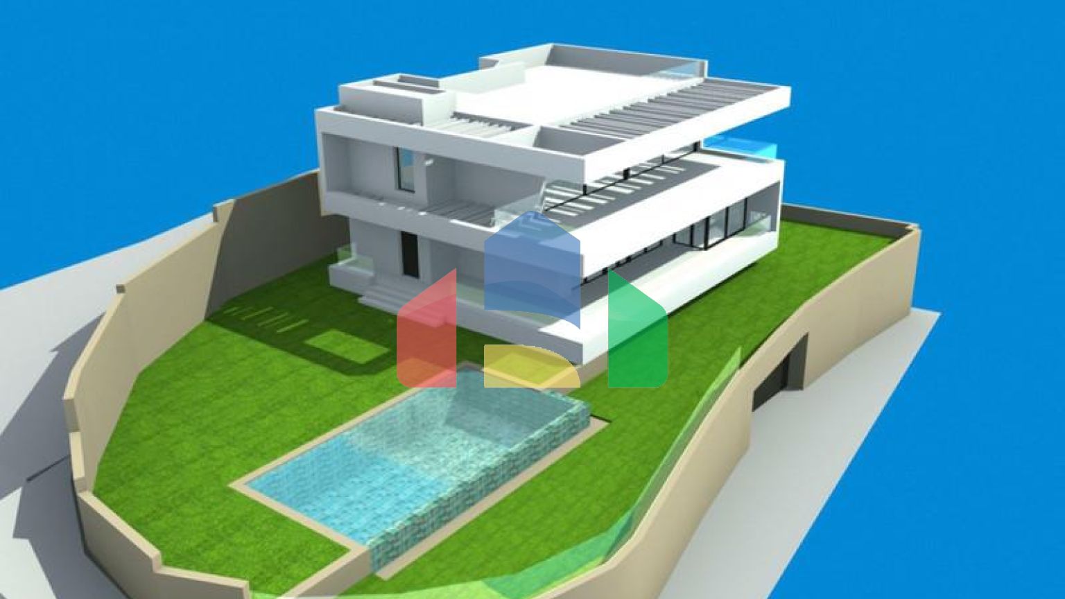 Панорамный участок с утвержденным проектом виллы в Михасе