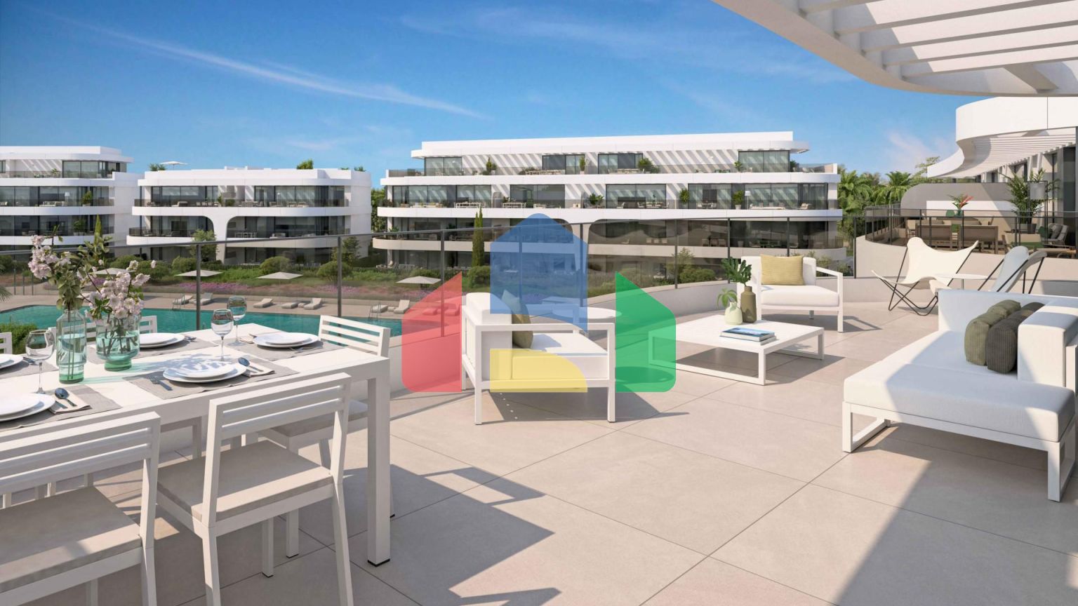 Апартаменты с тремя спальнями в роскошном жилом комплексе в Эстепоне