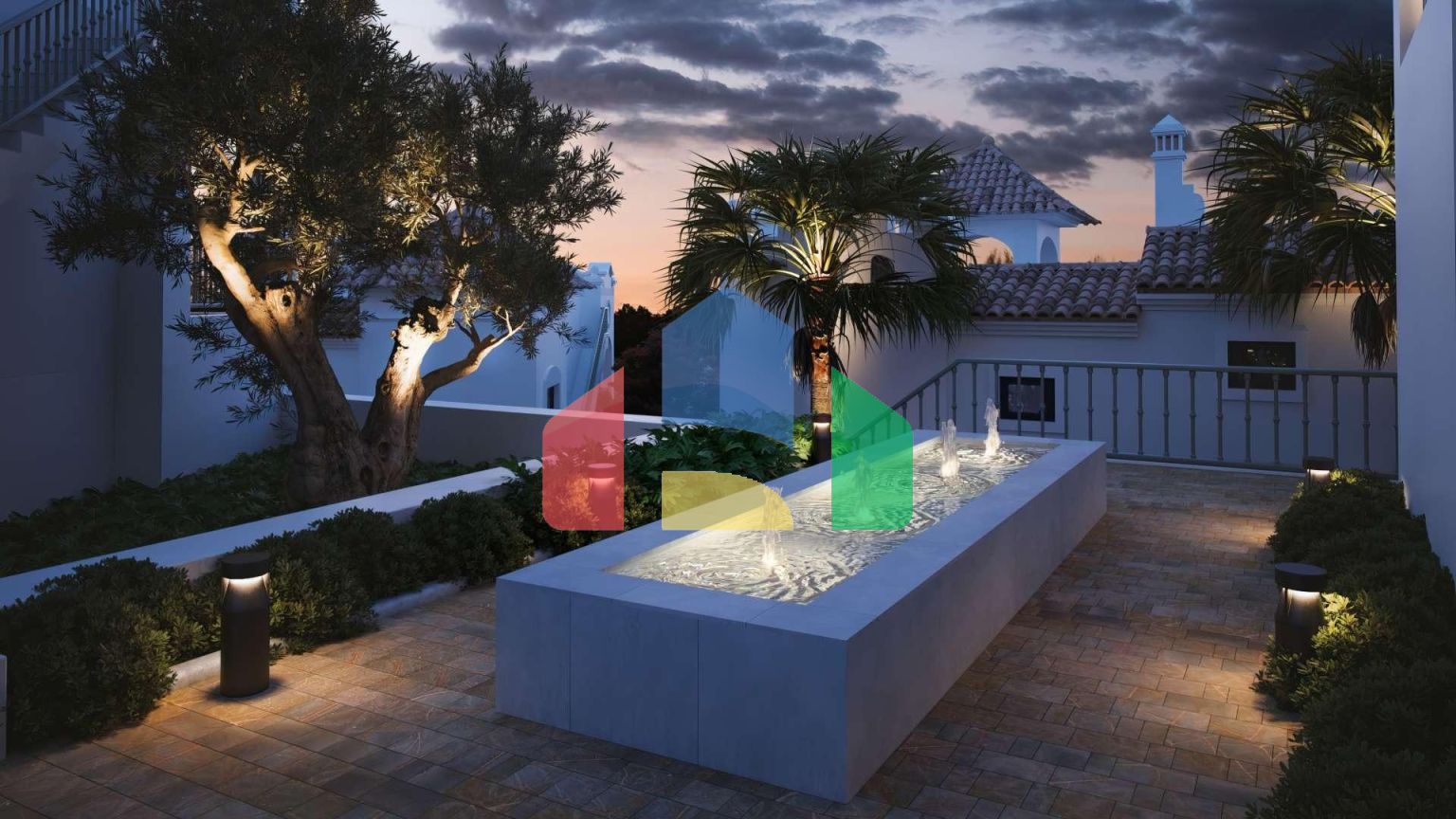 Современные дома в средиземноморском стиле с видом на море и поле для гольфа в Эстепоне