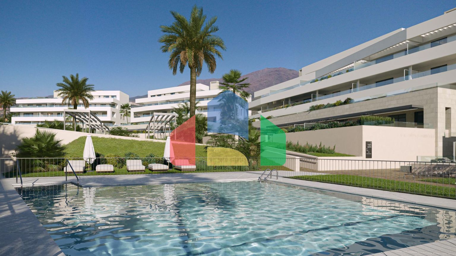 2-спальные апартаменты с личным садом в новом роскошном жилом комплексе в районе La Gaspara, Estepona