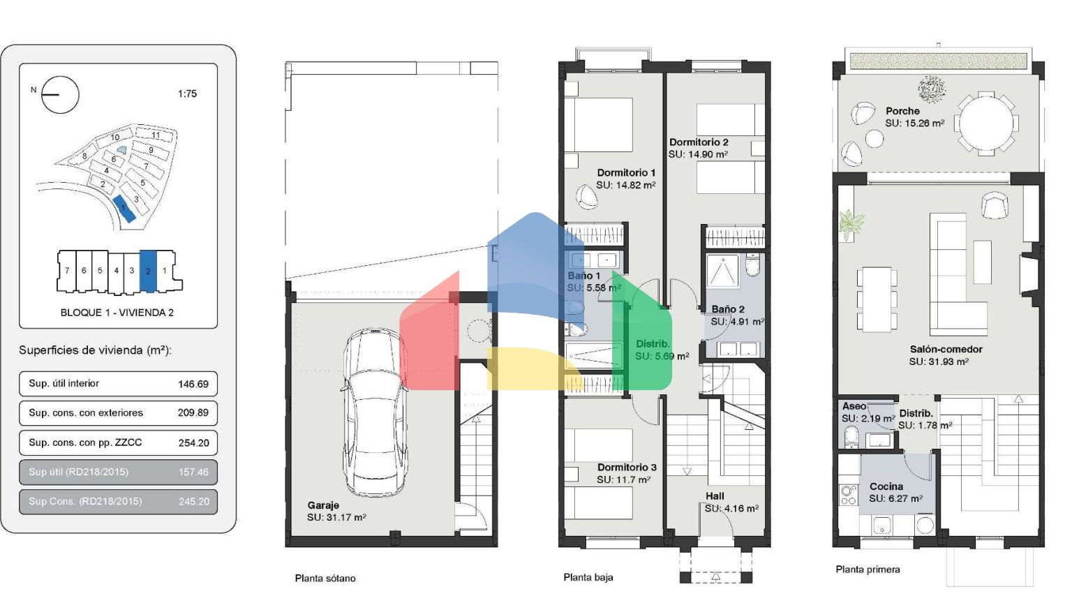 Современные дома в средиземноморском стиле с видом на море и поле для гольфа в Эстепоне