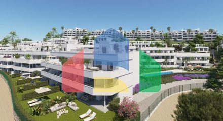 Апартаменты с 3-спальнями в  новом  жилом комплексе в  районе Золотой Мили в Эстепоне