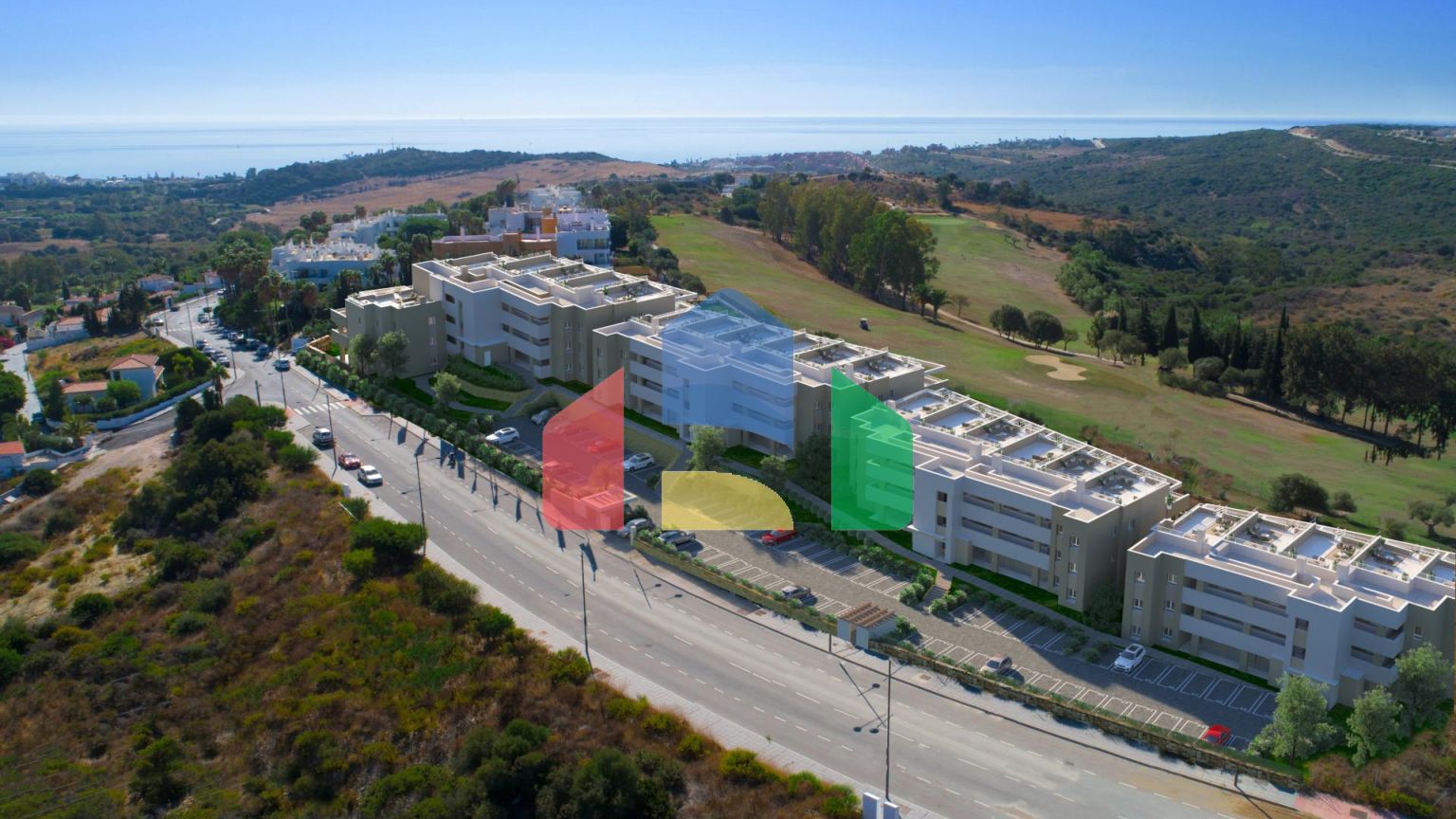 Квартира с двумя спальнями в Эстепоне для любителей гольфа.