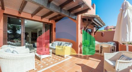 Впечатляющий пентхаус с видом на море в районе Новая Золотая Миля, в комплексе Торре Бермеха.