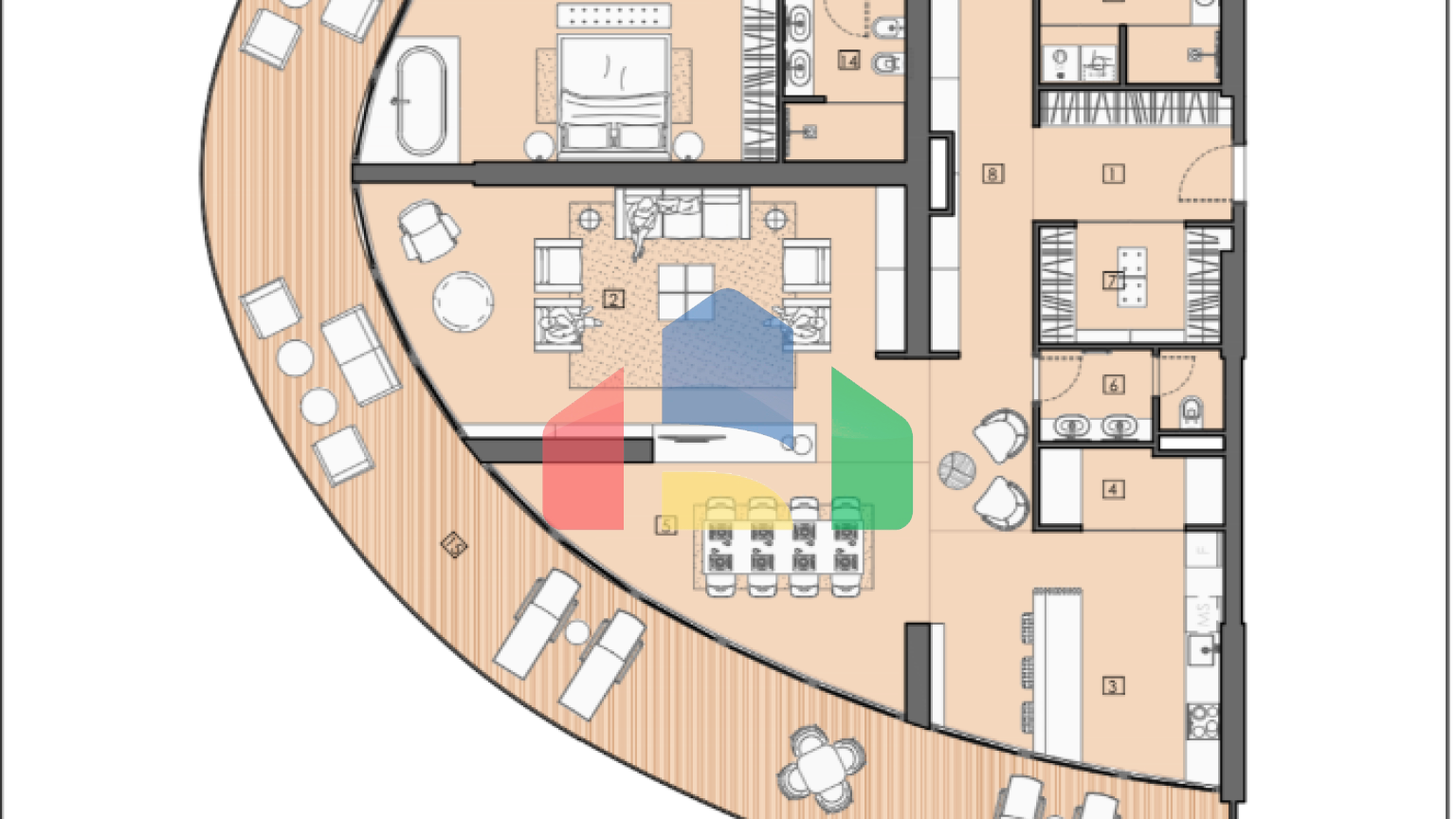 Апартаменты в элитном 5* отеле в Баре