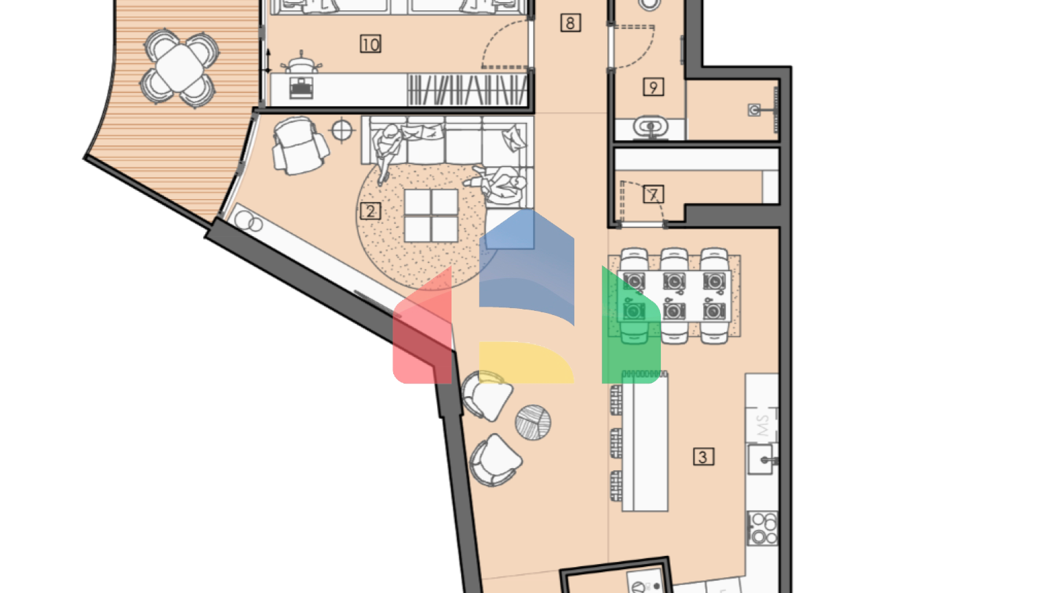 Апартаменты в элитном 5* отеле в Баре