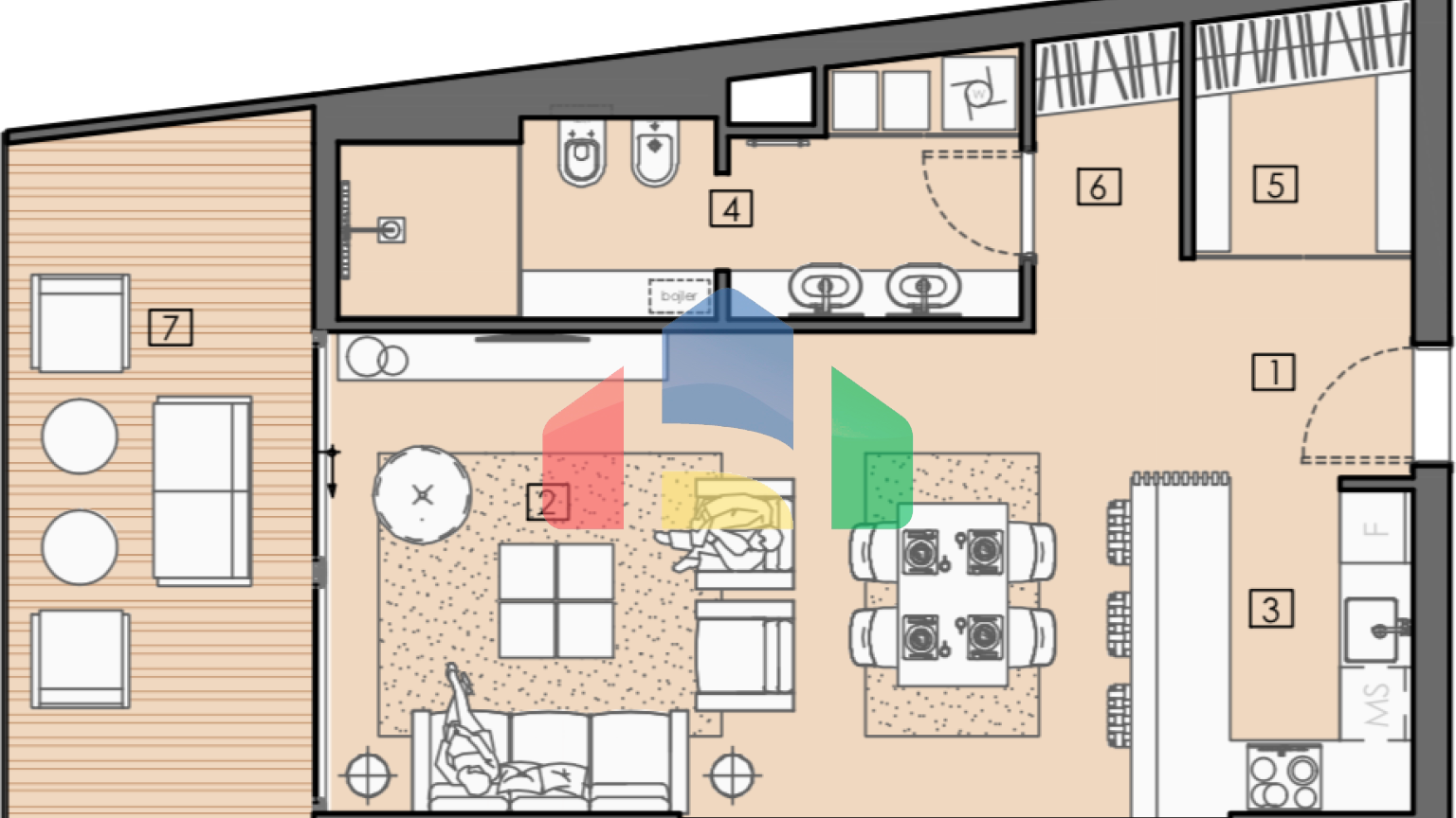 Апартаменты в элитном 5* отеле в Баре