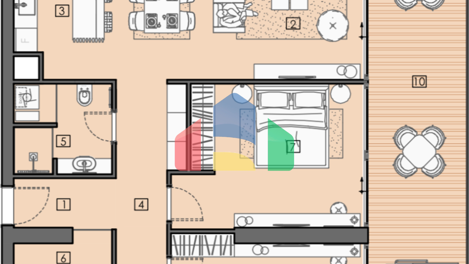 Апартаменты в элитном 5* отеле в Баре