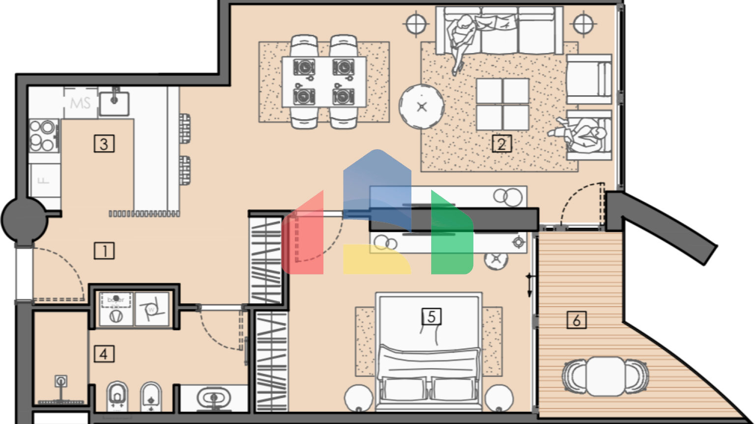 Апартаменты в элитном 5* отеле в Баре