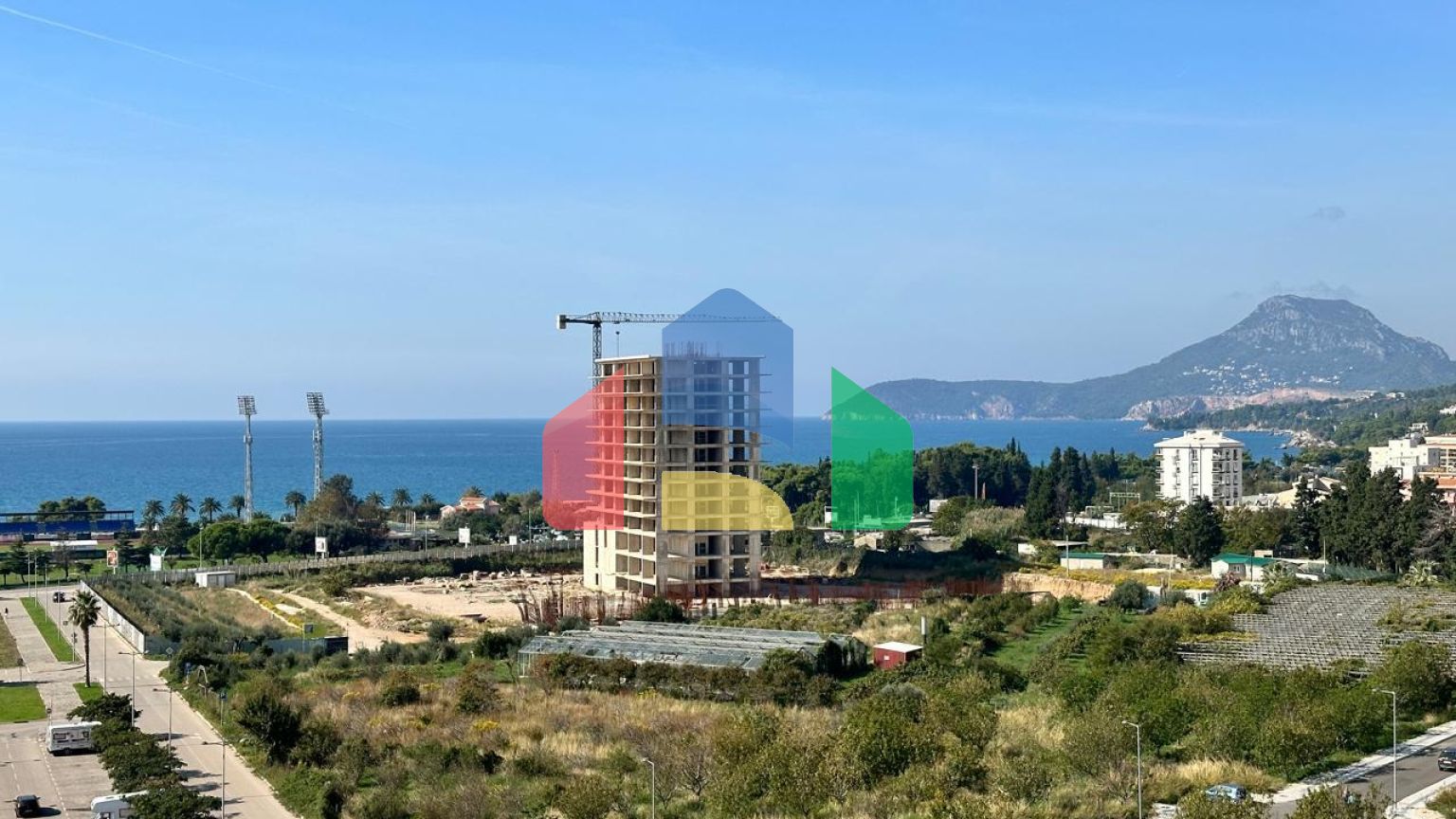 Новая квартира с 2 спальнями с видом на море в комплексе 