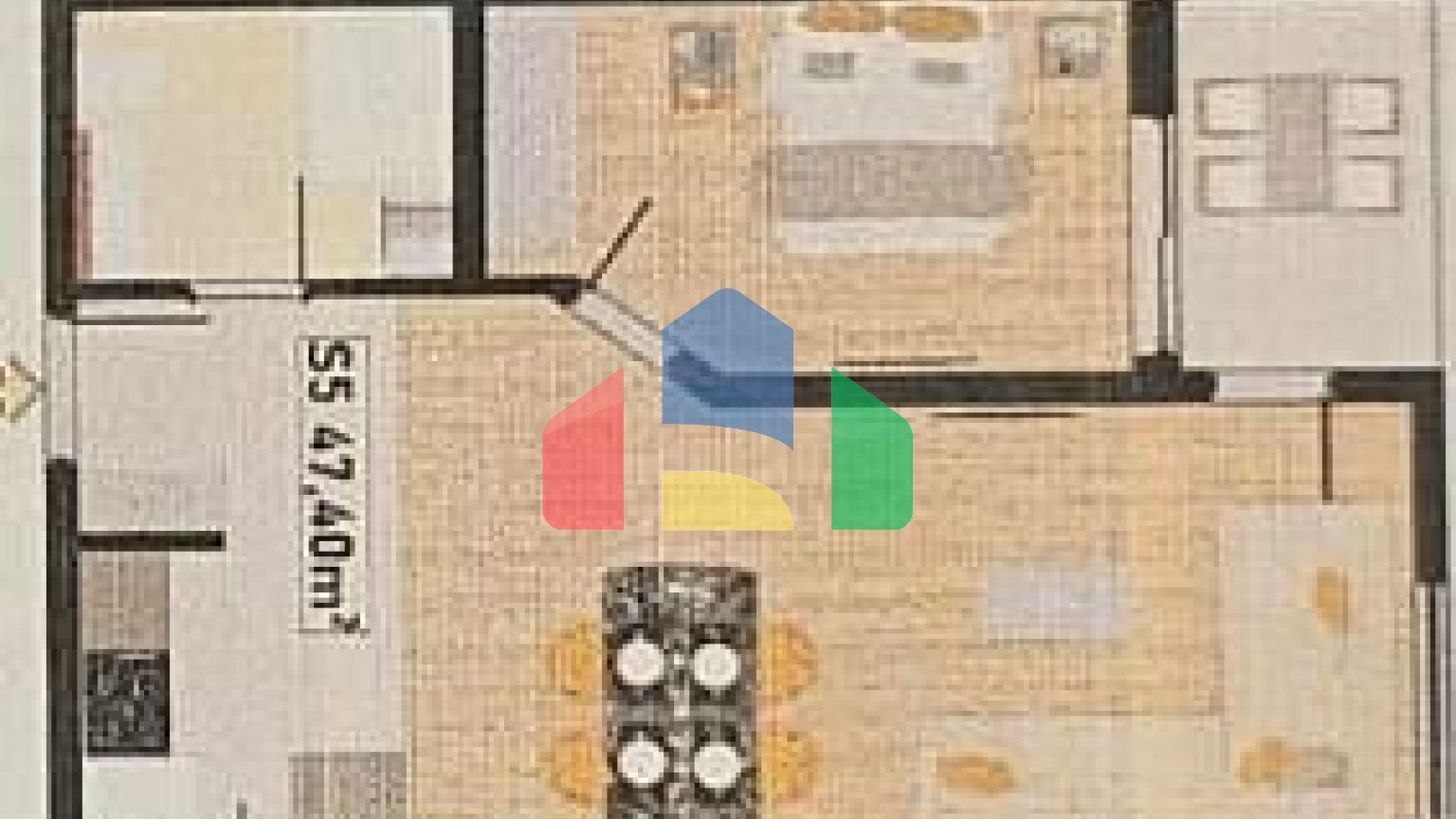 Квартира с одной спальней и видом на море в центре Бара