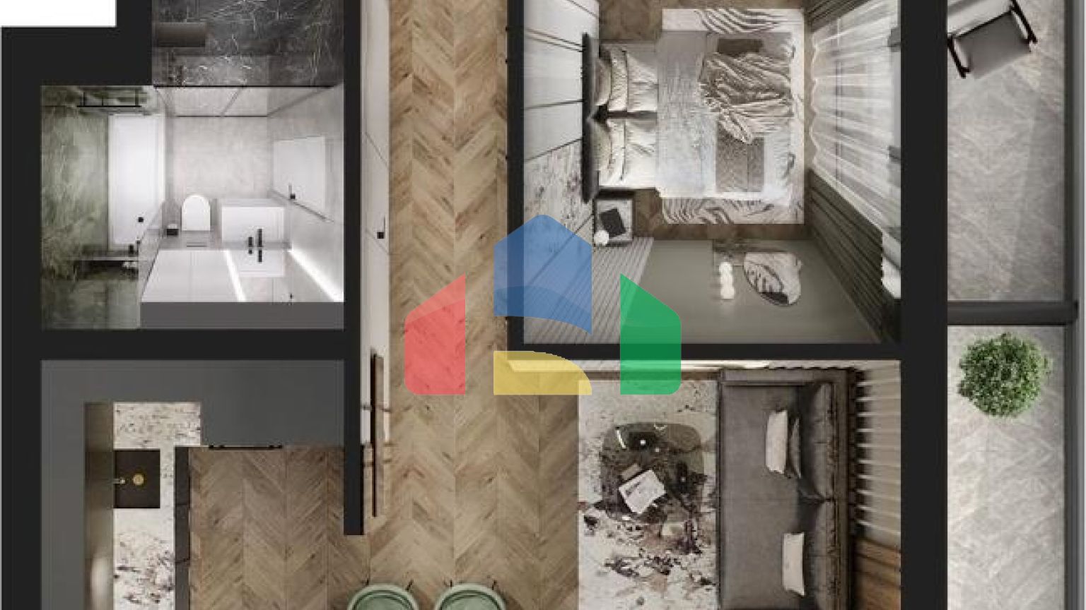 Для жизни и дохода: двухспальные апартаменты в Баре с террасой и бассейном