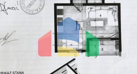 Студия в городе Бар с видом на море меблирована Студия в городе Бар с видом на море меблирована