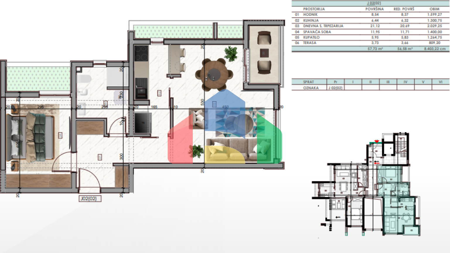 Квартира с одной спальней в новостройке, Бар, Илино