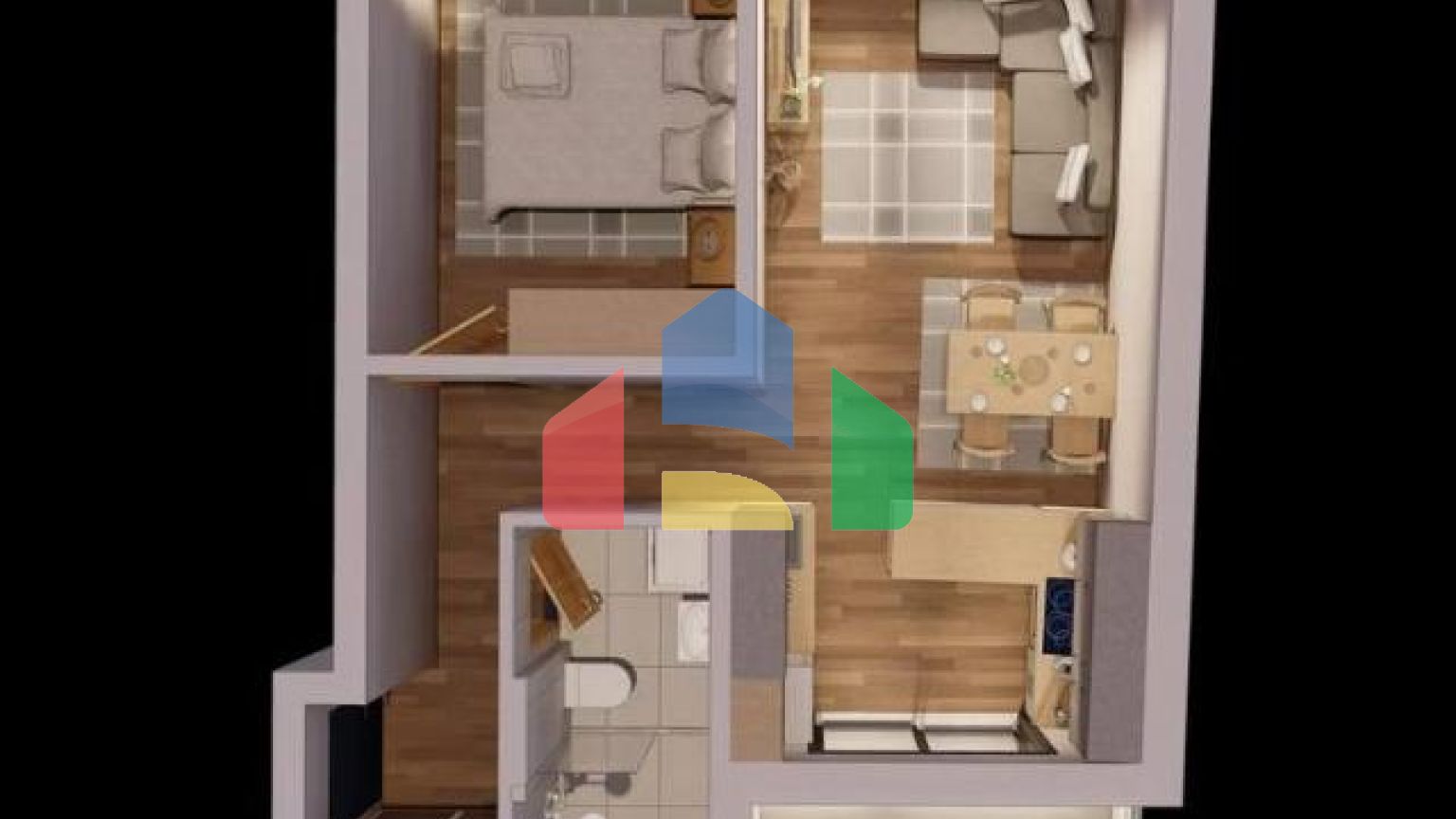 Бар, Иллино, комплекс One Residence.  Квартира с одной спальней  44 м²