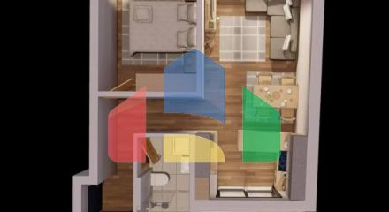 Бар, Иллино, комплекс One Residence.  Квартира с одной спальней  44 м²