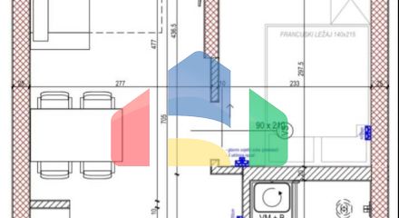 Квартира с одной спальней в пешей доступности до центра города