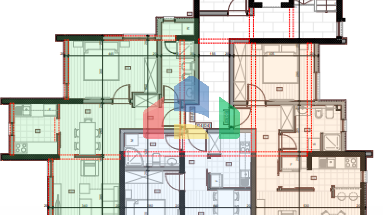 Современная квартира с видом на море в новом районе Барa, 55 м², 2 этаж, рассрочка до июня 2026